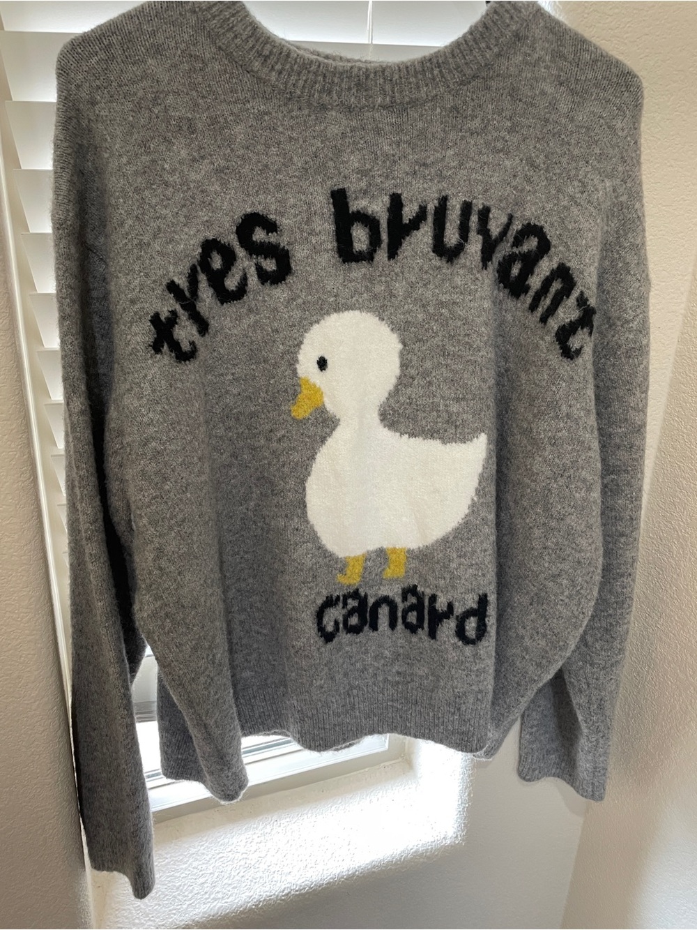 Grey Duck Graphic Crewneck Sweater - White Duck